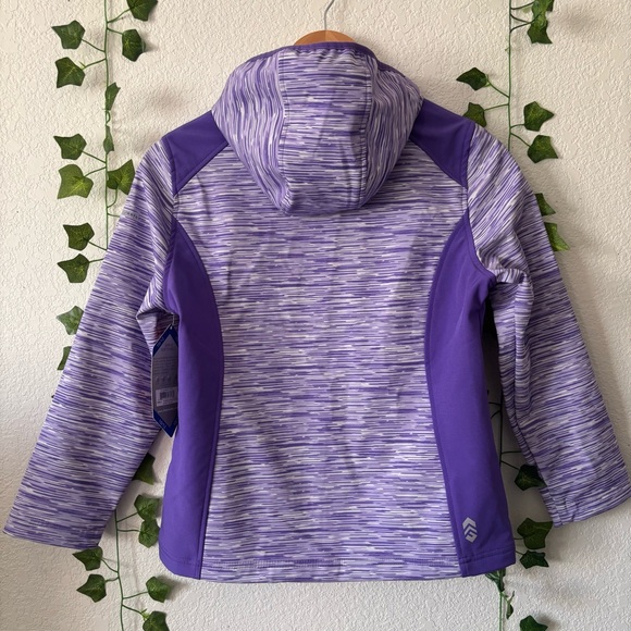 Free Country Girls Purple Softshell Water Resistant Hooded Jacket Size 10/12 - Picture 11 of 15